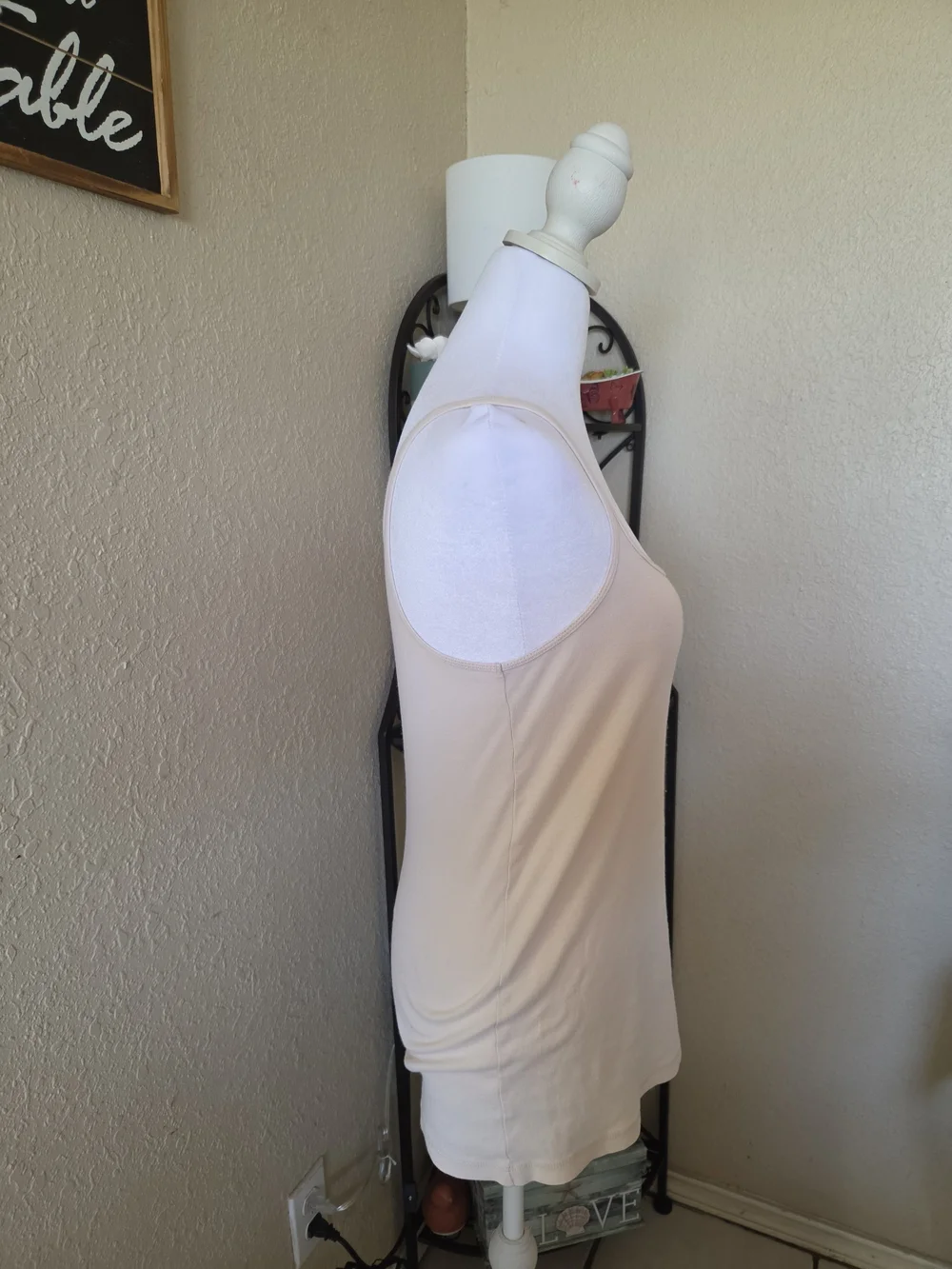 J. Crew Light Cream Scoop Neck Tank